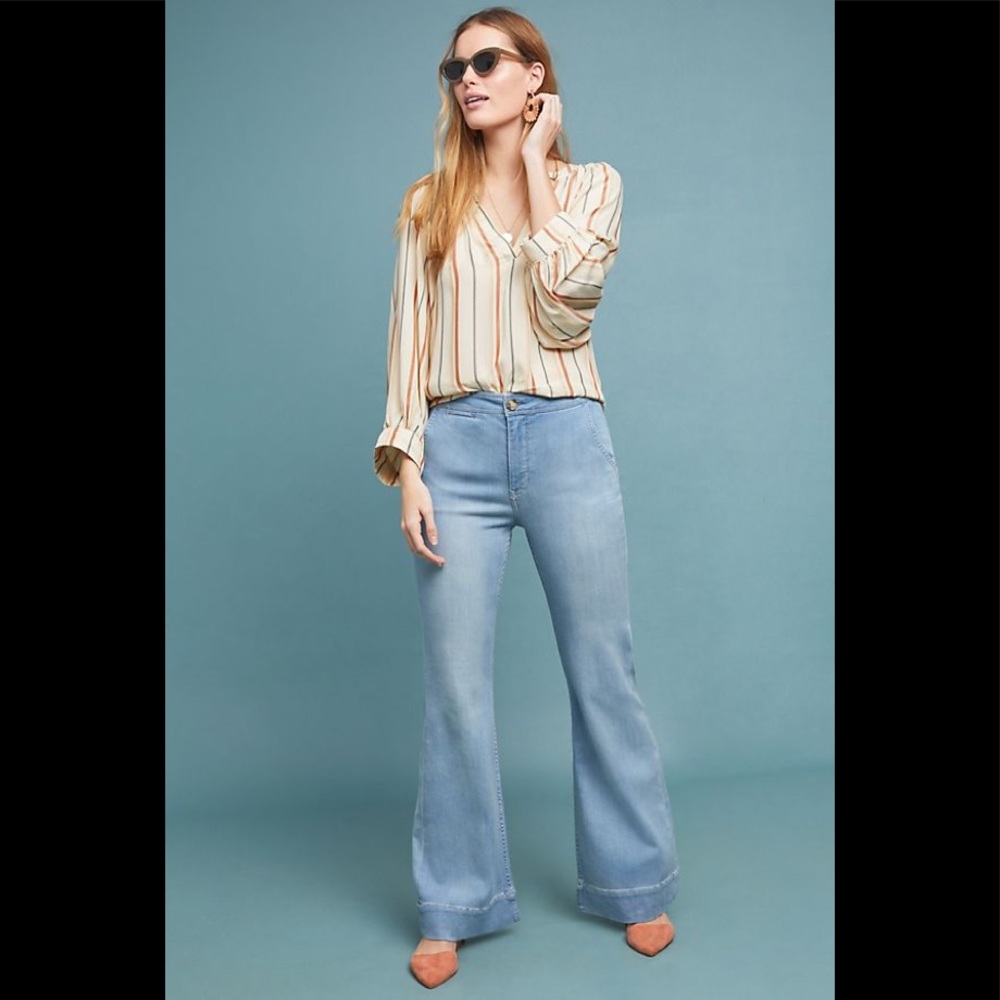 Pilcro and the Leterpress Wide Leg Bootcut Jeans